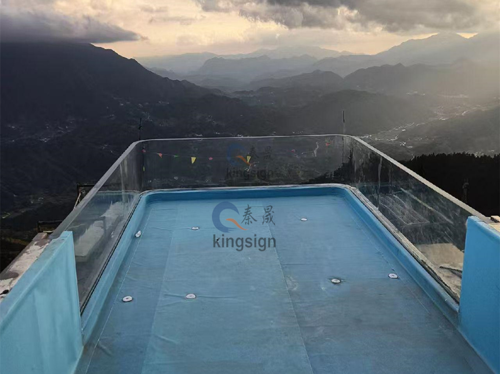 Kingsign U Forme Installation de Windows Pool en acrylique