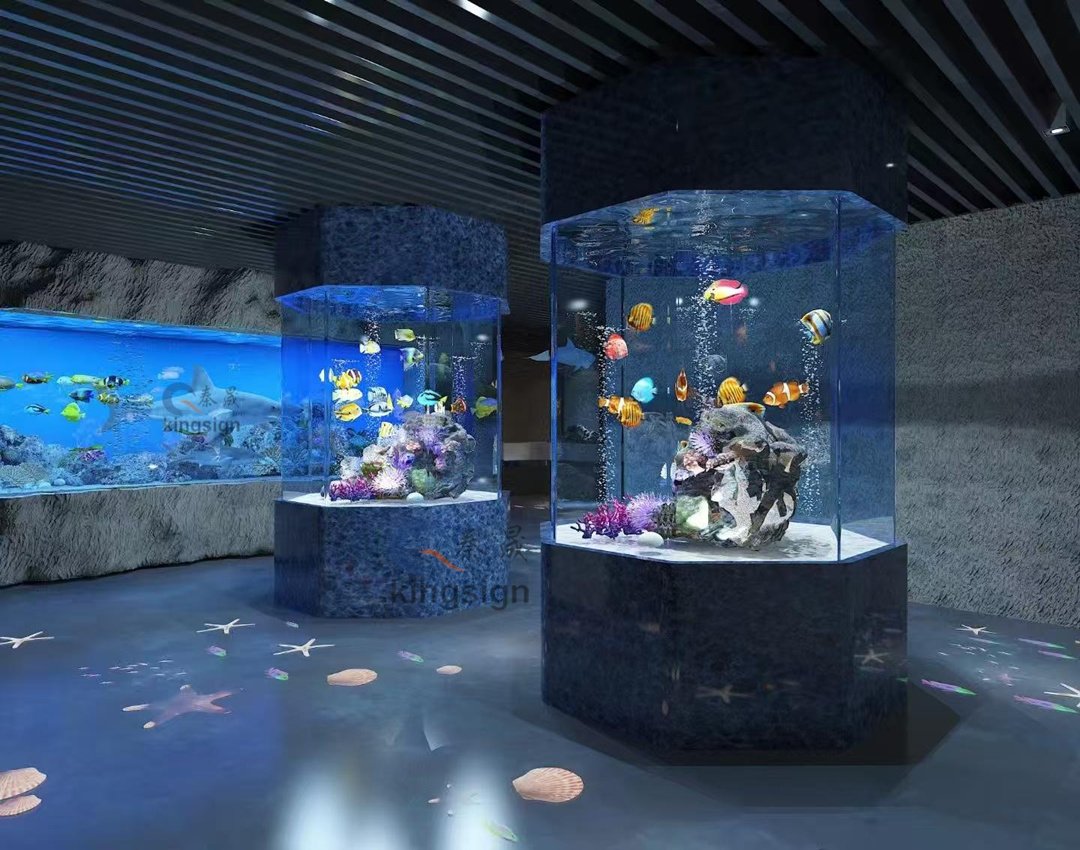 La perle brillante du monde en acrylique du monde aquarium -